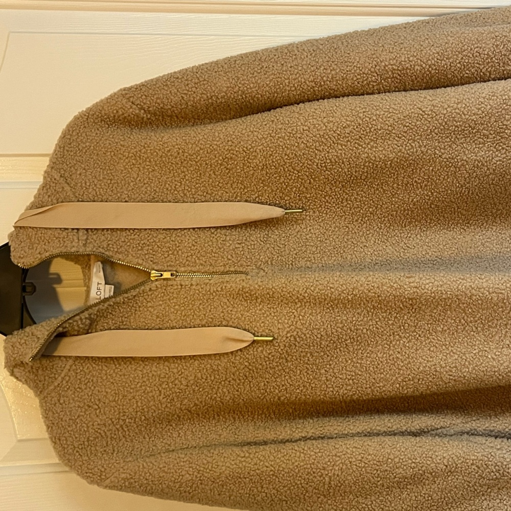 Loft , Sherpa 1/4 zip hoodie.